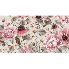 Обои на бумажной основе простые Шарм 152-05 Валентина зелено-розовые (0,53х10м.)