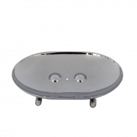 Мыльница Aquavita Majestic, KL-109A овальная, металлическая, хромированная, настольная