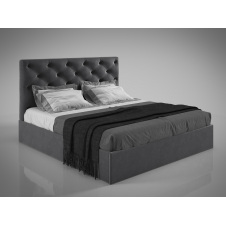 Двоспальне ліжко подіум Дайкірі Люкс Sentenzo з каретною стяжкою в м'якій рамі