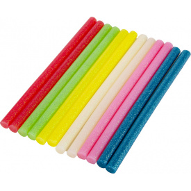 Стрижні клейові 11,2*200 мм 12 шт кольорові неонові MASTERTOOL GM (42-0165)