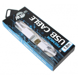 Кабель Atcom 13425 USB 2.0 AM/AF 1.8м білий Gold plated блістер