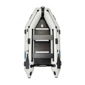 Лодка надувная моторная килевая трехместная пвх ΩMega 300К PFA светло серая