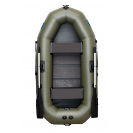 Лодка надувная пвх гребная 2-местная ΩMega 245LS хаки