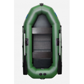 Лодка надувная пвх гребная двухместная ΩMega 245LS PS зелена