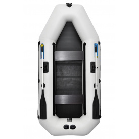 Лодка надувная гребная двухместная ΩMega 280LS PS серая