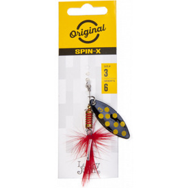 Блесна вращающаяся с бородкой LJ SPIN X LONG 03 весом 6 г (цв.BF)