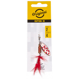 Блесна вращающаяся с бородкой LJ SPIN X LONG 02 весом 4 г (цв.CR)