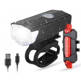 Велосипедный USB-фонарик передний+задний Niye