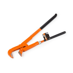 Ключ трубний Polax 90° 1-1/2" прогумовані рукоятки (44-008) Новомосковськ