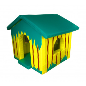 Великий ігровий будиночок з м'яких модулів Тиа-Спорт Джунглі 140х130 см Різнокольоровий