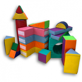 Конструктор із м'яких модулів для дітей Тиа-Спорт Блок-2 18 шт Різнокольоровий