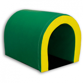Дитячий спортивний ігровий тренажер з м'якого модуля Тиа-Спорт Тунель Арковий 1 шт 80х60х60 см Зелений