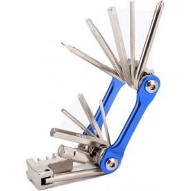 Ключ велосипедний багатофункціональний Xiamen мультитул 11 пр Синій (050541)