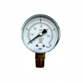 Манометр Ango 1/4", диаметр 50мм, 1-4 бар, нижнее подключение