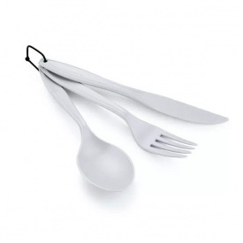 Комплект GSI Outdoors нож/вилка/ложка Ring Cutlery 3 предмета Белый (1099-70502)