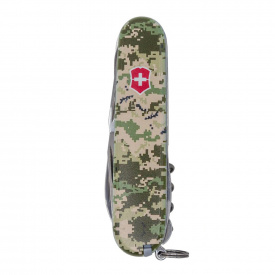 Складной нож Victorinox Huntsman Army Пиксель с красным логотипом (1.3713.3.W3941p)