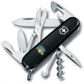 Складной нож Victorinox Climber Ukraine Герб Украины с цветочным флагом (1.3703.3_T1280u)