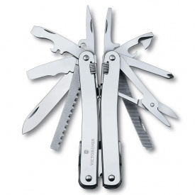 Нож Victorinox Swiss Tool Spirit X Plus Ratchet Leather Silver (1049-Vx30236.L)