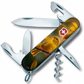 Складной нож Victorinox Spartan Ukraine 91 мм 13 функций Золотая птичка (1.3603.7_T3170pw)