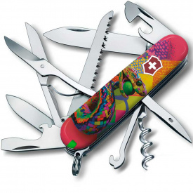Складной нож Victorinox Huntsman Zodiac Змея-теннисист 91 мм Разноцветный (1.3713_Z4300pk)