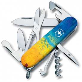 Складной нож Victorinox Climber Ukraine 91 мм 15 функций Желто-синий (1.3703.7_T3100pw)