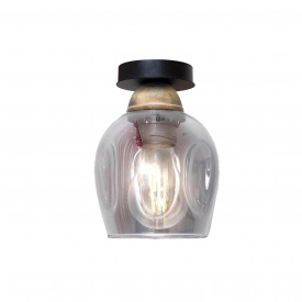 Світильник стельовий MSK Electric Enigma під одну лампу PL 202412 BK Чорно-бронзовий (619297)