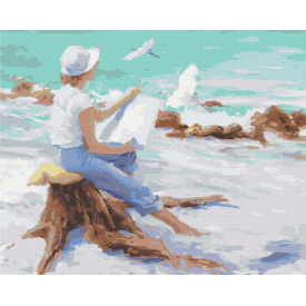 Картина за номерами BrushMe "Морський нарис" 40х50см BS28383