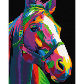 Картина за номерами BrushMe "Веселковий скакун" 40х50см BS51448