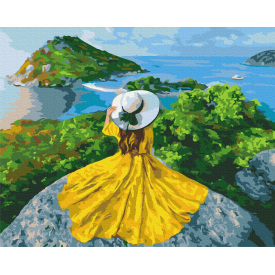 Картина за номерами BrushMe "Дівчина-сонце" 40х50см BS37988