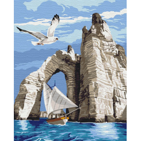 Картина за номерами BrushMe "Прогулянка під скелями" 40х50см BS31197