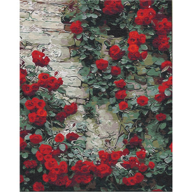 Картина за номерами BrushMe "Квіти біля будинку" 40х50см BS51406