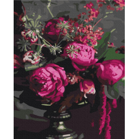 Картина за номерами BrushMe "Малинові піони" 40х50см BS7540