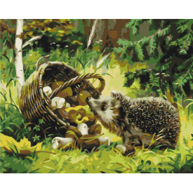 Картина за номерами BrushMe "Їжачок-щасливчик" 40х50см BS52269