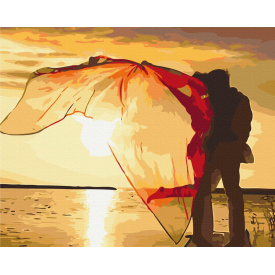 Картина за номерами BrushMe "Двоє на заході сонця" 40х50см BS8270