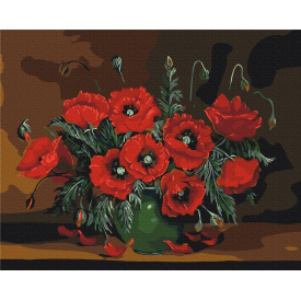 Картина за номерами BrushMe "Натюрморт з маками" 40х50см BS51397