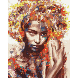 Картина за номерами BrushMe "Незнайомка в фарбах" 40х50см BS51400