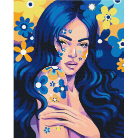 Картина за номерами BrushMe серії Патріот "Дівчина індиго © Поліна Скурихіна" 40х50см BS53734