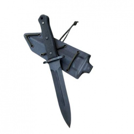 Нож туристический ручной работы Gorillas BBQ сталь х12МФ с ножнами из кайдекса KN182 (H-20004)