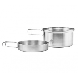 Набор посуды из нержавеющей стали Terra Incognita Pot Pan Set S 0.9/0.4 л Серый (TI-PotPanS)