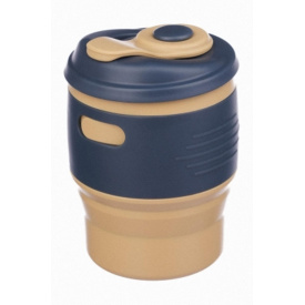 Складной силиконовый стакан с крышкой Collapsible 350 мл COFFEE