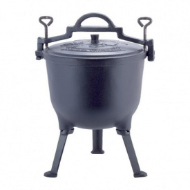 Казан чугунный Kamille 15 л Черный (KM 4808V)