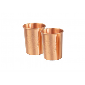 Медный стакан Bodhi 250 мл 2 шт чеканка Цветок Жизни