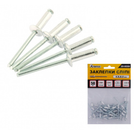 Сліпі алюмінієві заклепки 4,0* 8,00 мм 50 шт MASTERTOOL GM (20-9550)