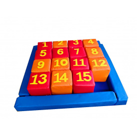 Ігровий набір кубиків з м'яких модулів Тиа-Спорт П'ятнашки 20 елементів Різнокольоровий