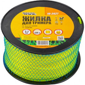 Лісочка для тримера MASTERTOOL 2.70 мм 138 м 1 кг "квадрат" 19-2427