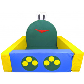 Сухий басейн Тиа-Спорт 140х100х40 см прямокутний з матом Жабеня Різнокольоровий