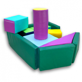 Конструктор з м'яких модулів для дітей Тиа-Спорт Вантажний Корабель 14 шт Різнокольоровий