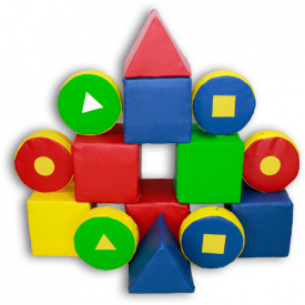 Конструктор з м'яких модулів для дітей Тиа-Спорт Блок-1 14 шт Різнокольоровий