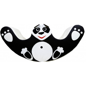 Дитячий м'який ігровий модуль гойдалка Тиа-Спорт Панда 120х30х55 см Чорно-білий