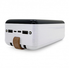 Повербанк PowerBank Bix-50000mAh, Input:MicroUSB+Type-C, Output:4USB/Type-C/MicroUSB/Lightning, QC22.5W/PD20W, White